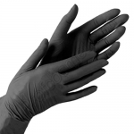 NiMax Перчатки нитриловые XL черные 50пар/100шт/уп  - фото