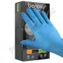 Benovy Перчатки нитриловые особопрочные Голубые М, 100шт (неопудренные) - фото
