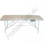 Складной массажный стол, бежевый (60х180см) - фото