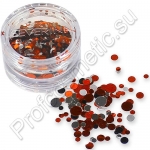 Severina Камифубуки 3010 (мелкое конфетти), черно-красный с серебром - фото
