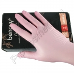 Benovy Перчатки нитриловые Розовые XS, 100шт (неопудренные) - фото