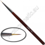 Soline charms Кисть "Волосок" 7мм, коричневая ручка  - фото