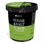 MILV Сахарно-солевой скраб для тела «Зелёный чай», 290г - фото