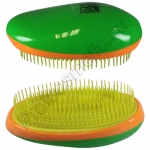 Dewal Beauty Щетка массажная DBT-01 для легкого расчесывания, зелено-желтая - фото