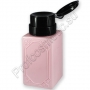 Помпа для жидкости с черной крышкой 150мл, прямоугольная белая/розовая - фото