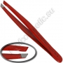 Сталекс Пинцет Expert ТE-11/3 для бровей, Красный (широкие скошенные кромки)  - фото