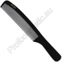 Dewal Расческа рабочая Super thin CF015 с ручкой, черная, 19см - фото
